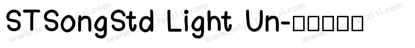 STSongStd Light Un字体转换